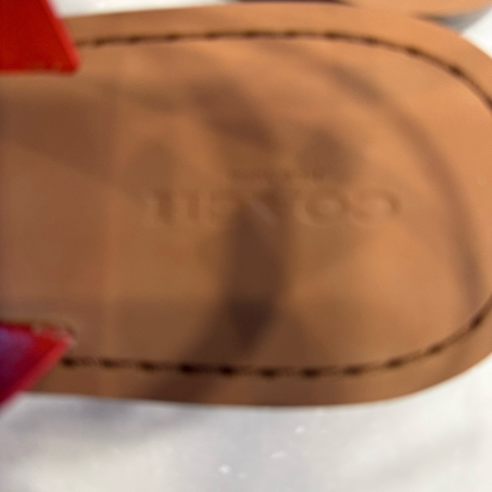 Coach Gracie Swagger Thong Sandals Burnt Orange Size 6.5 B New In Box - Picture 11 of 14